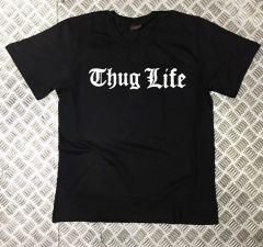 TUPAC - THUG LIFE Baskılı T-shirt