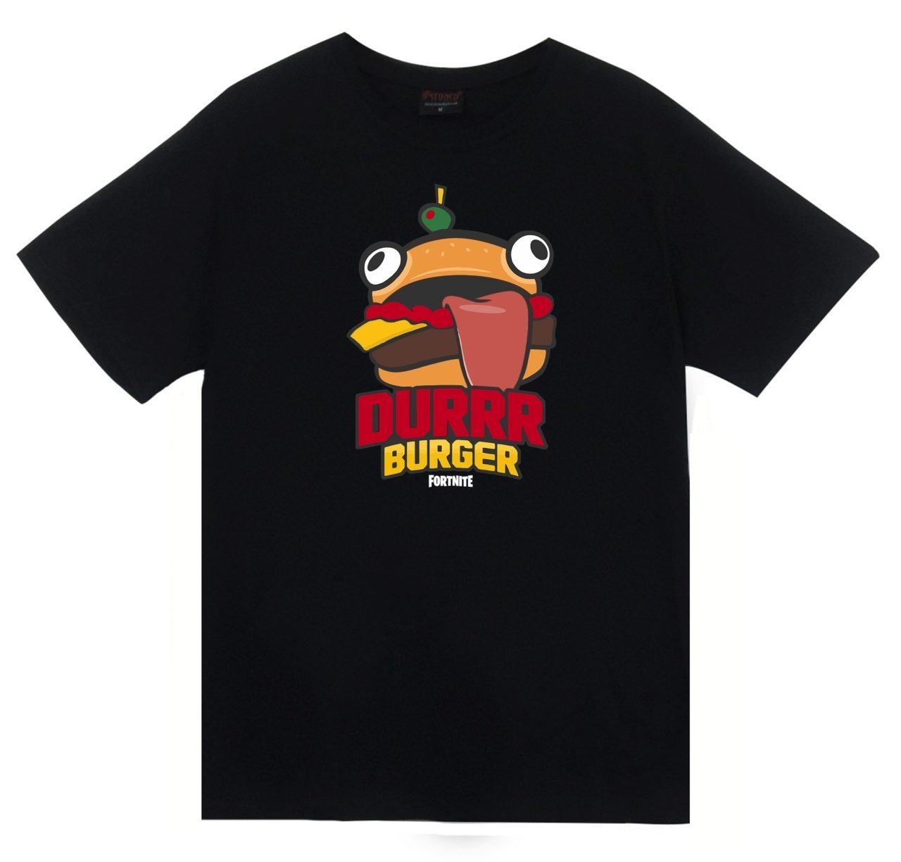 Fortnite Durr Burger Baskılı T-shirt SİYAH - 5XL