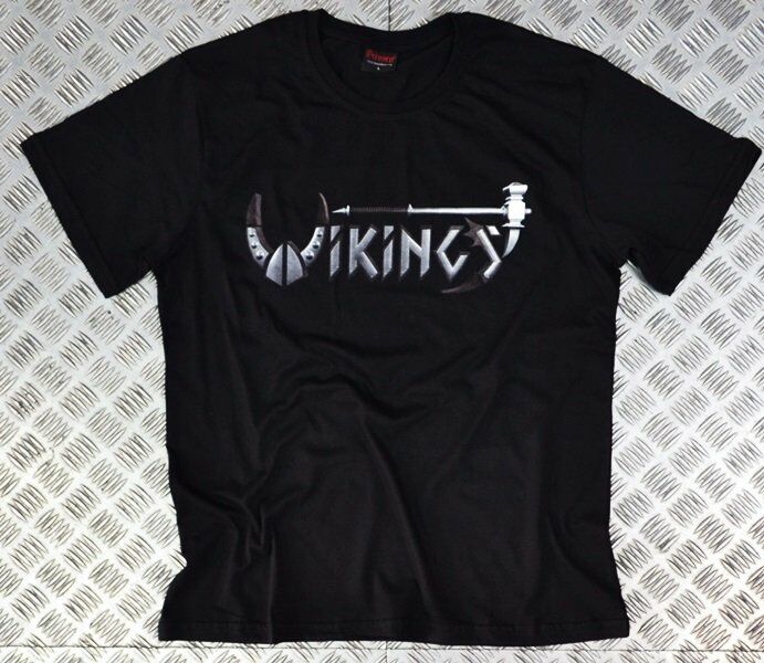VIKINGS Baskılı T-shirt