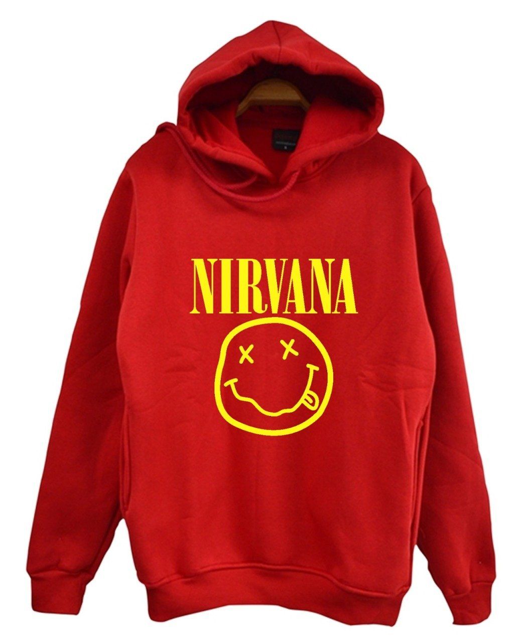 Nirvana-Kurt Cobain Baskılı Kapüşonlu Sweatshirt