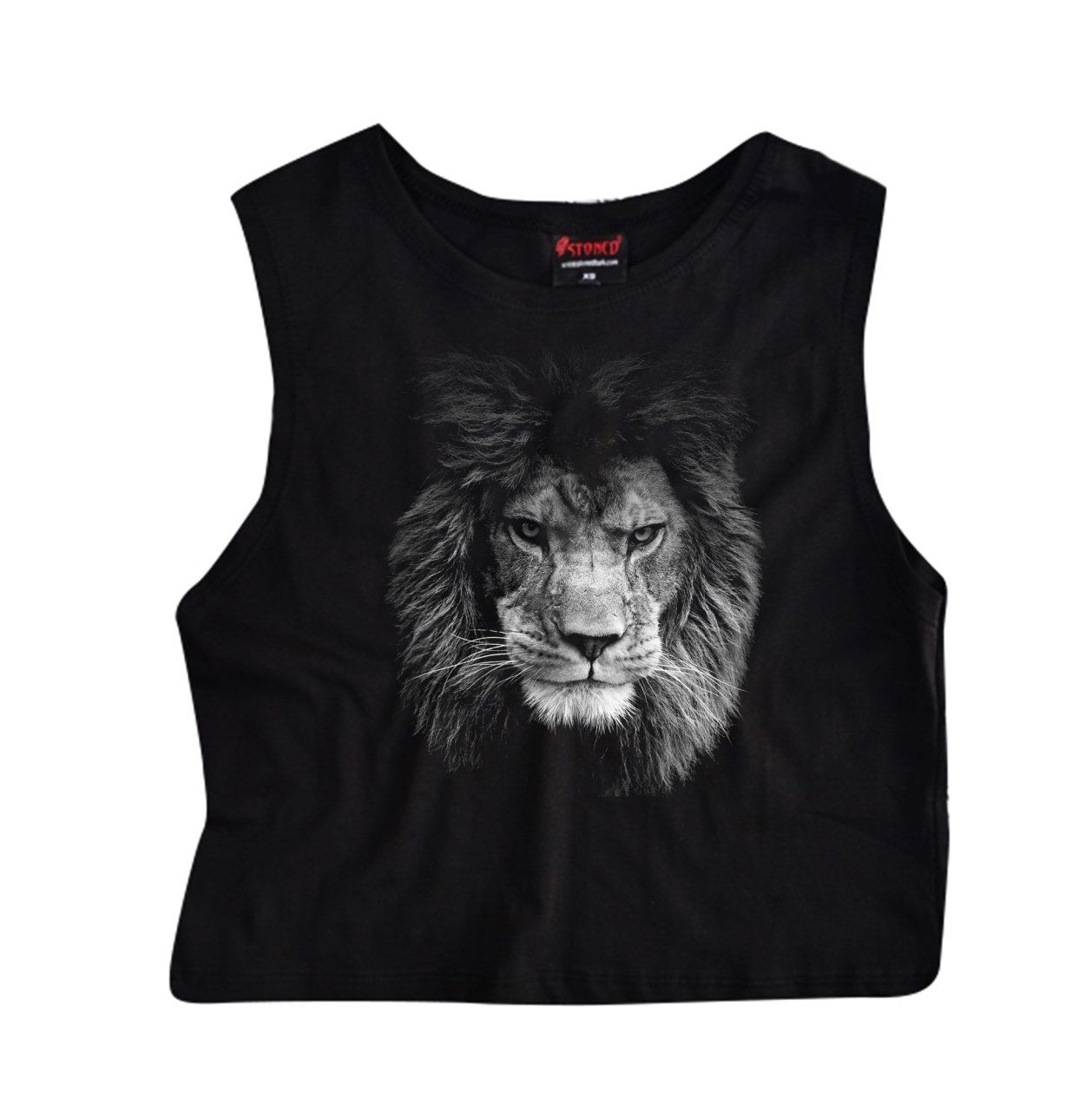 Aslan Crop Top Baskılı Göbek Üstü-Yarım T-shirt
