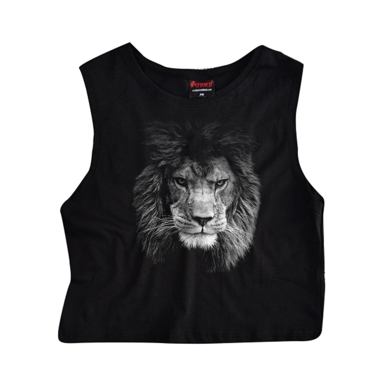 Aslan Crop Top Baskılı Göbek Üstü-Yarım T-shirt