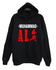 MUHAMMED ALİ Baskılı Sweatshirt SİYAH - 3XL