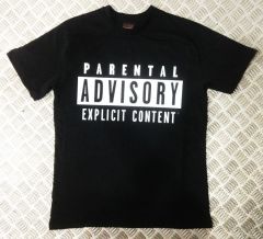 PARENTAL ADVISORY Baskılı T-shirt