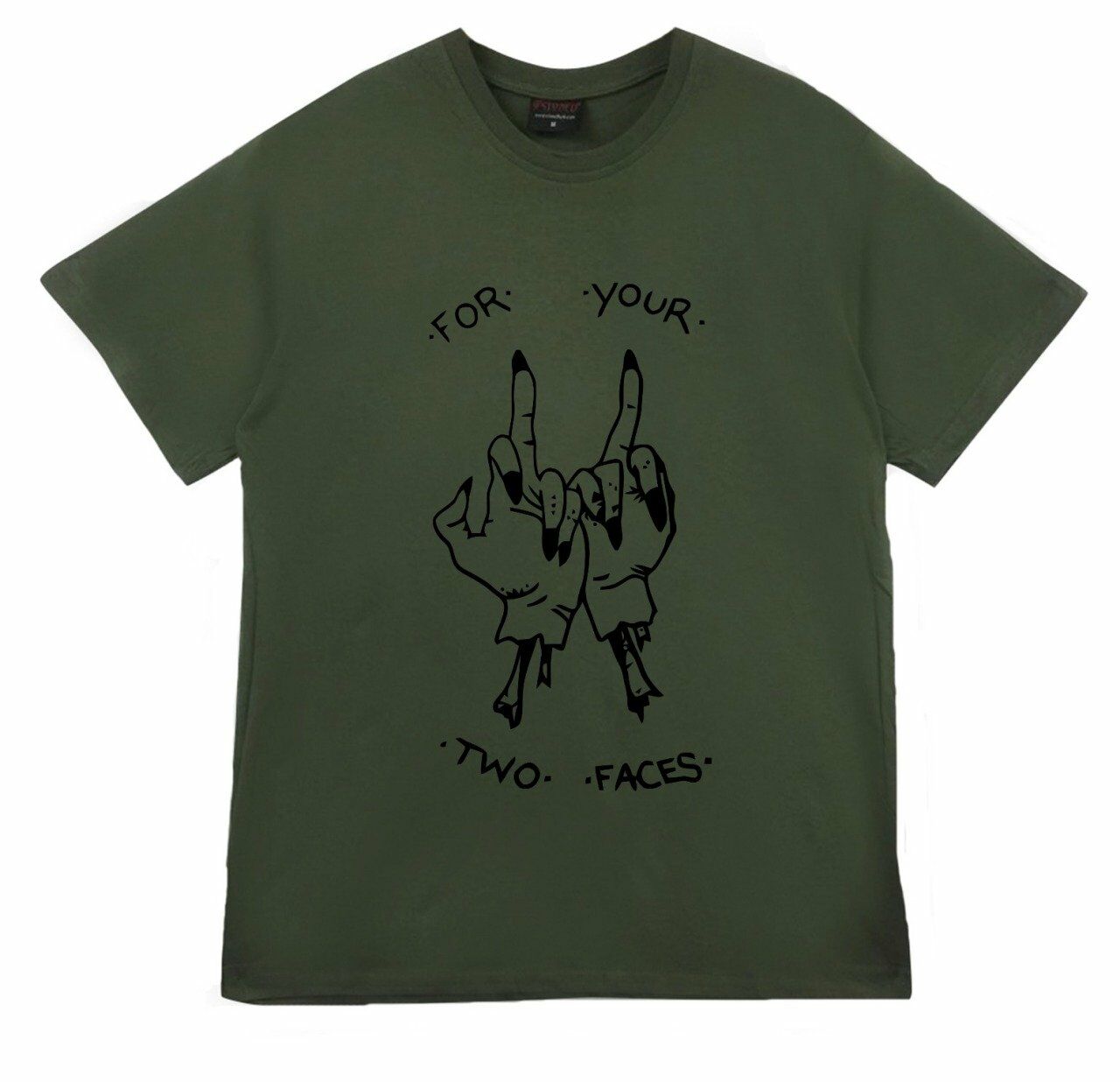 For Your Two Faces Baskılı T-shirt