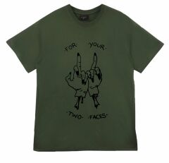 For Your Two Faces Baskılı T-shirt