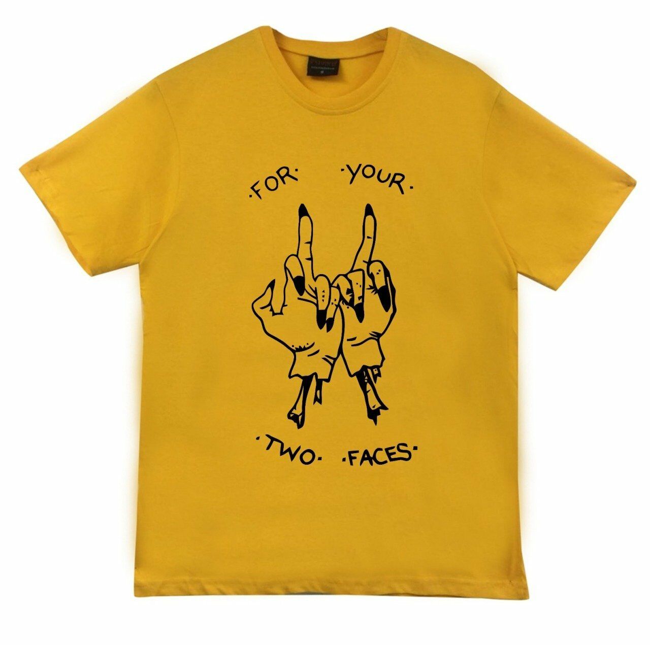 For Your Two Faces Baskılı T-shirt