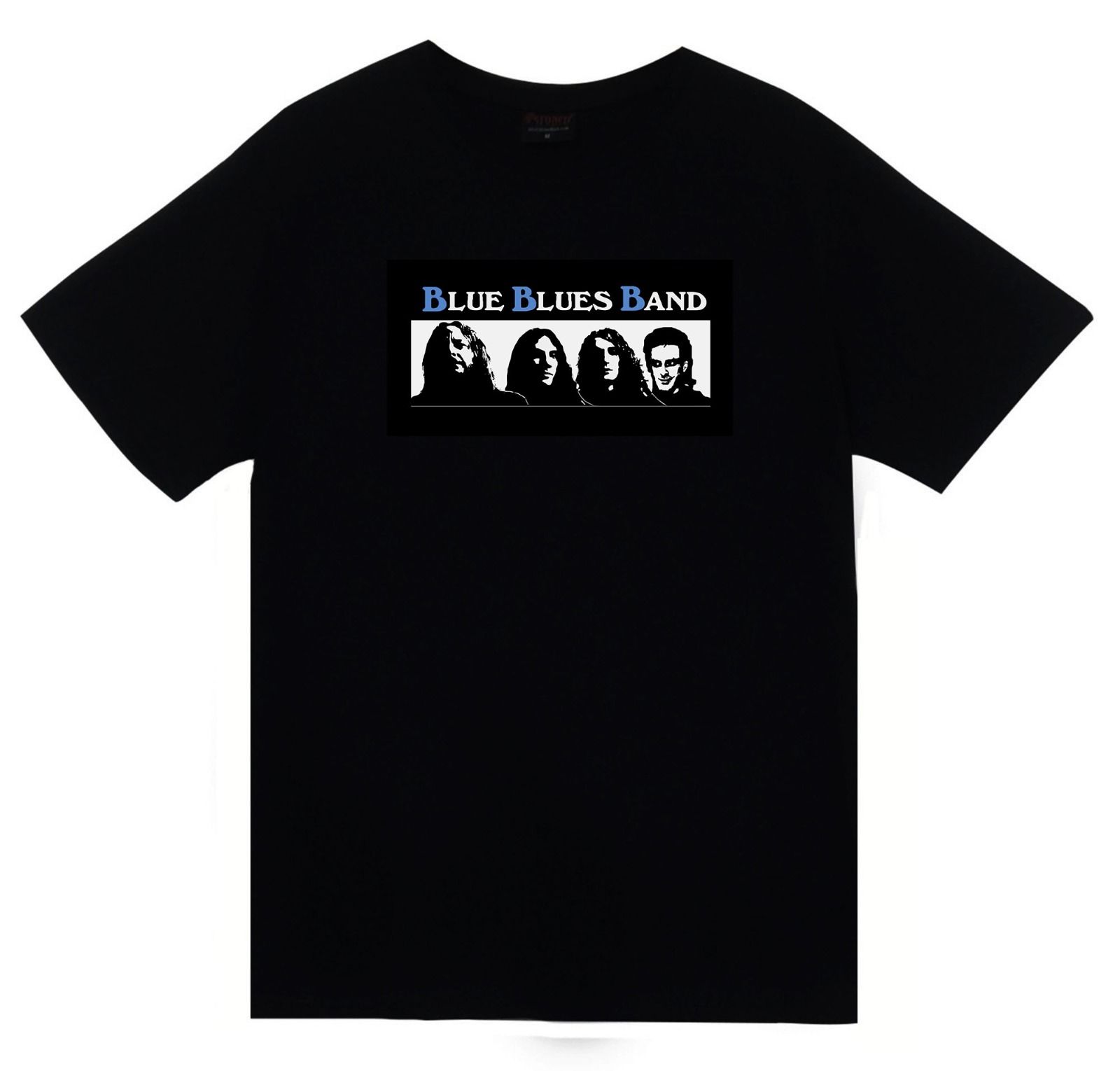 Blue Blues Band Müzik Grubu Baskılı Unisex %100 Pamuk T-shirt