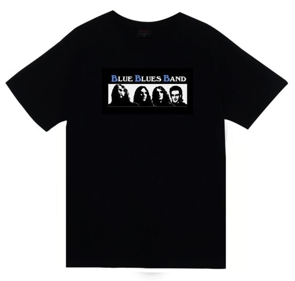 Blue Blues Band Müzik Grubu Baskılı Unisex %100 Pamuk T-shirt