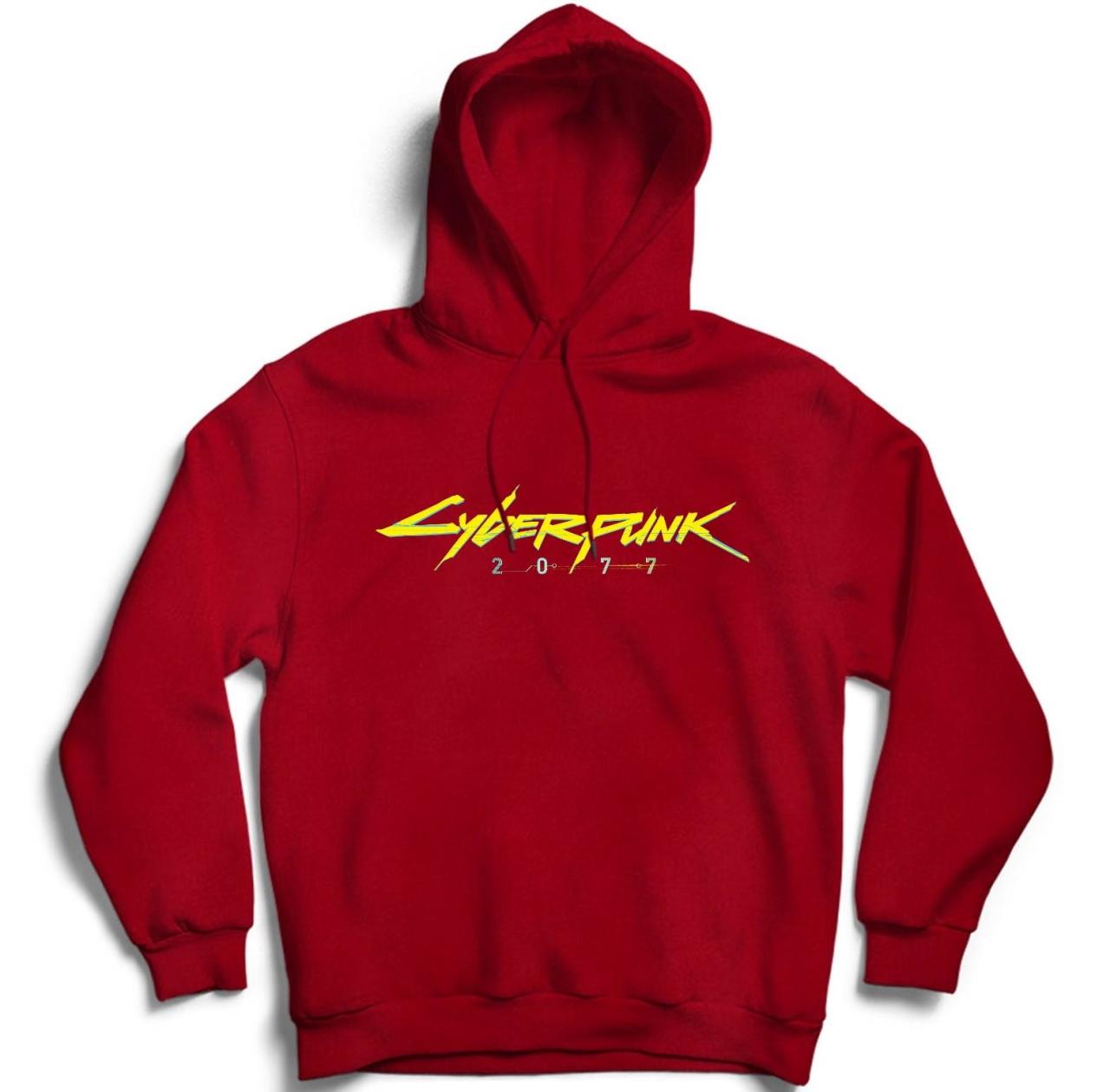 Cyberpunk 2077 Bask l Kapu onlu Sweatshirt 2XL KIRMIZI
