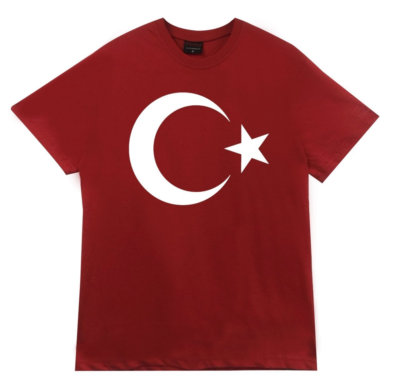 Ay Yıldız Baskılı T-shirt KIRMIZI - S