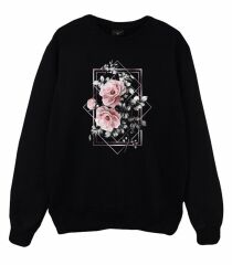 Rose Baskılı Sweatshirt