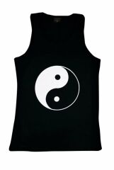 Ying Yang Baskılı Sıfır Kol T-Shirt