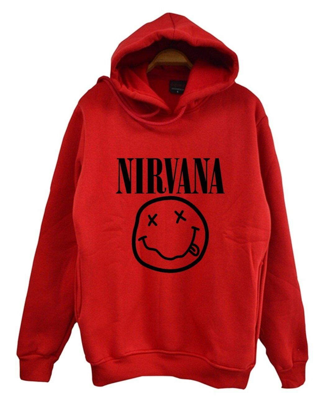 Nirvana-Kurt Cobain Baskılı Kapüşonlu Sweatshirt