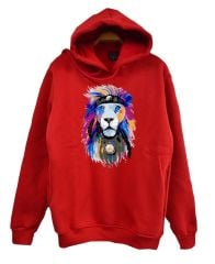 Aslan Kızılderili Baskılı Çocuk Sweatshirt