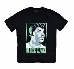 Black Elvis Tişört Baskılı T-shirt