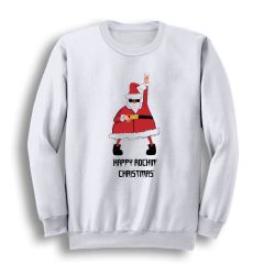 Noel Baba Christmas Yeni Yıl Baskılı Bisiklet Yaka Sweatshirt
