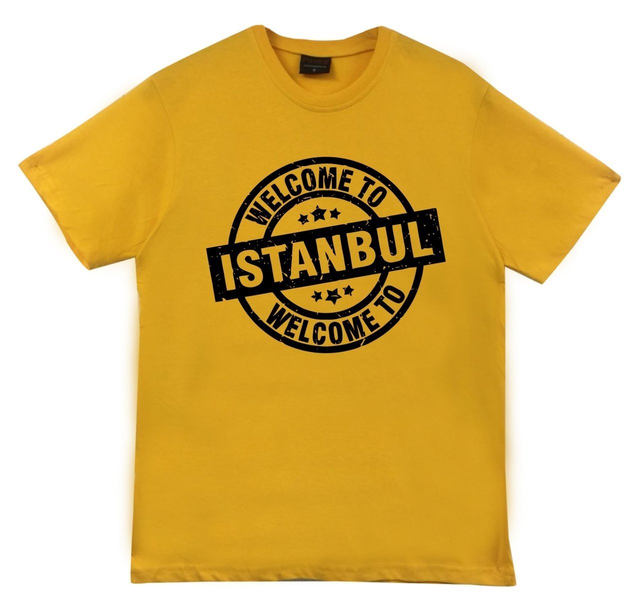 İstanbul Baskılı T-shirt SARI - XL