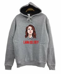 Lana Del Rey Baskılı Kapüşonlu Sweatshirt