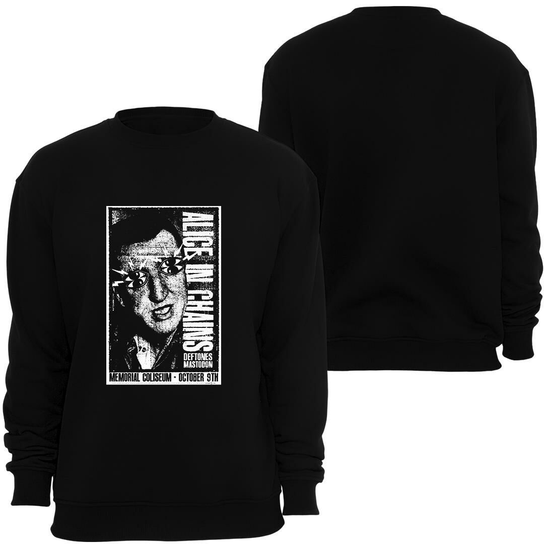 Alice in Chains Baskılı Unisex Bisiklet Yaka Sweatshirt