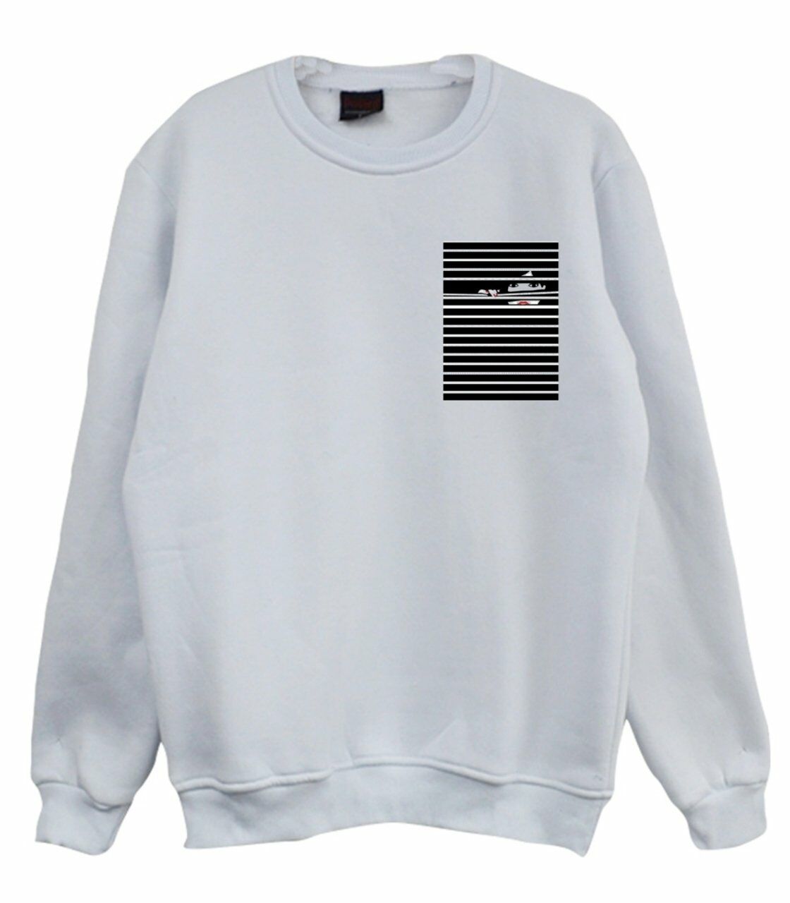 Kadın Çizgi Baskılı Sweatshirt