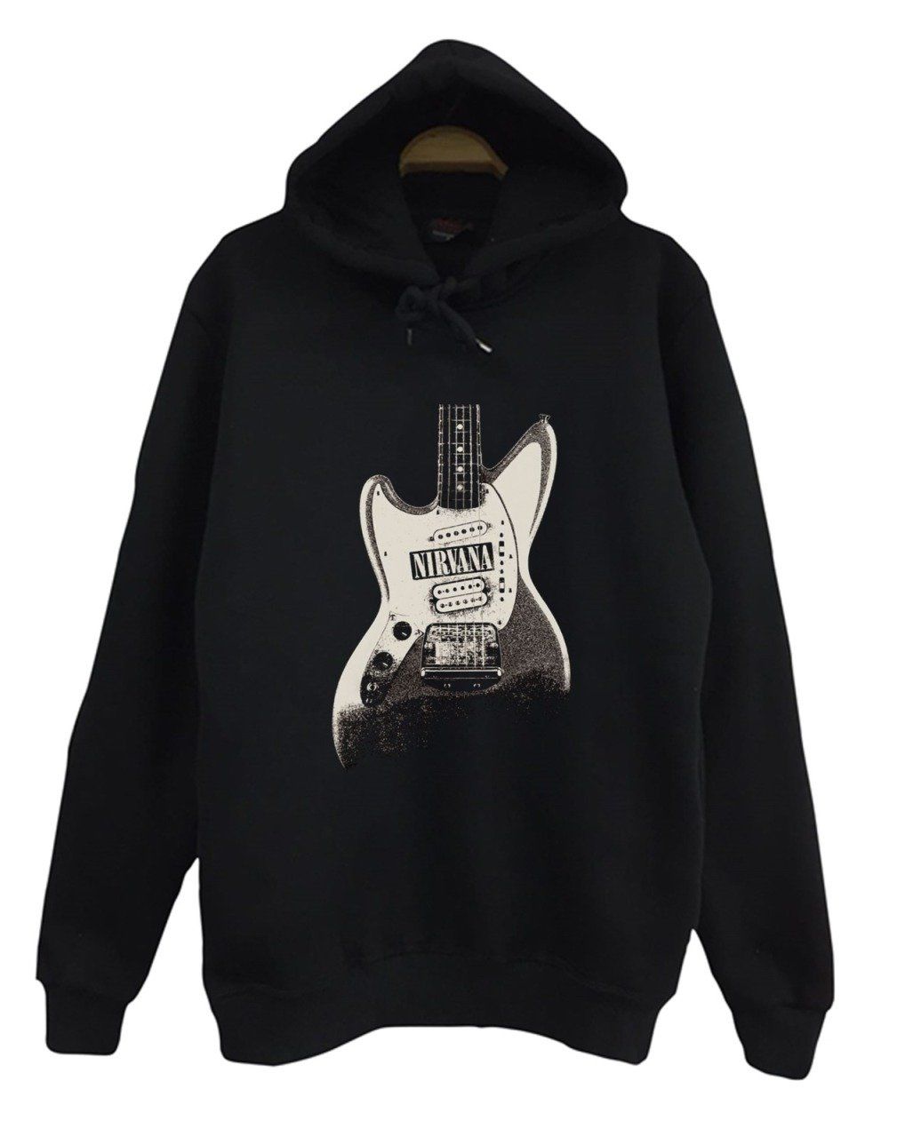 Nirvana-Kurt Cobain Baskılı Kapüşonlu Sweatshirt