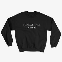 Screaming Inside Baskılı Sweatshirt