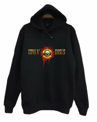 Guns N Roses Baskılı Kapüşonlu Sweatshirt