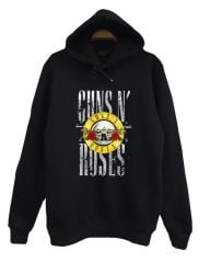 Guns N Roses Baskılı Kapüşonlu Sweatshirt
