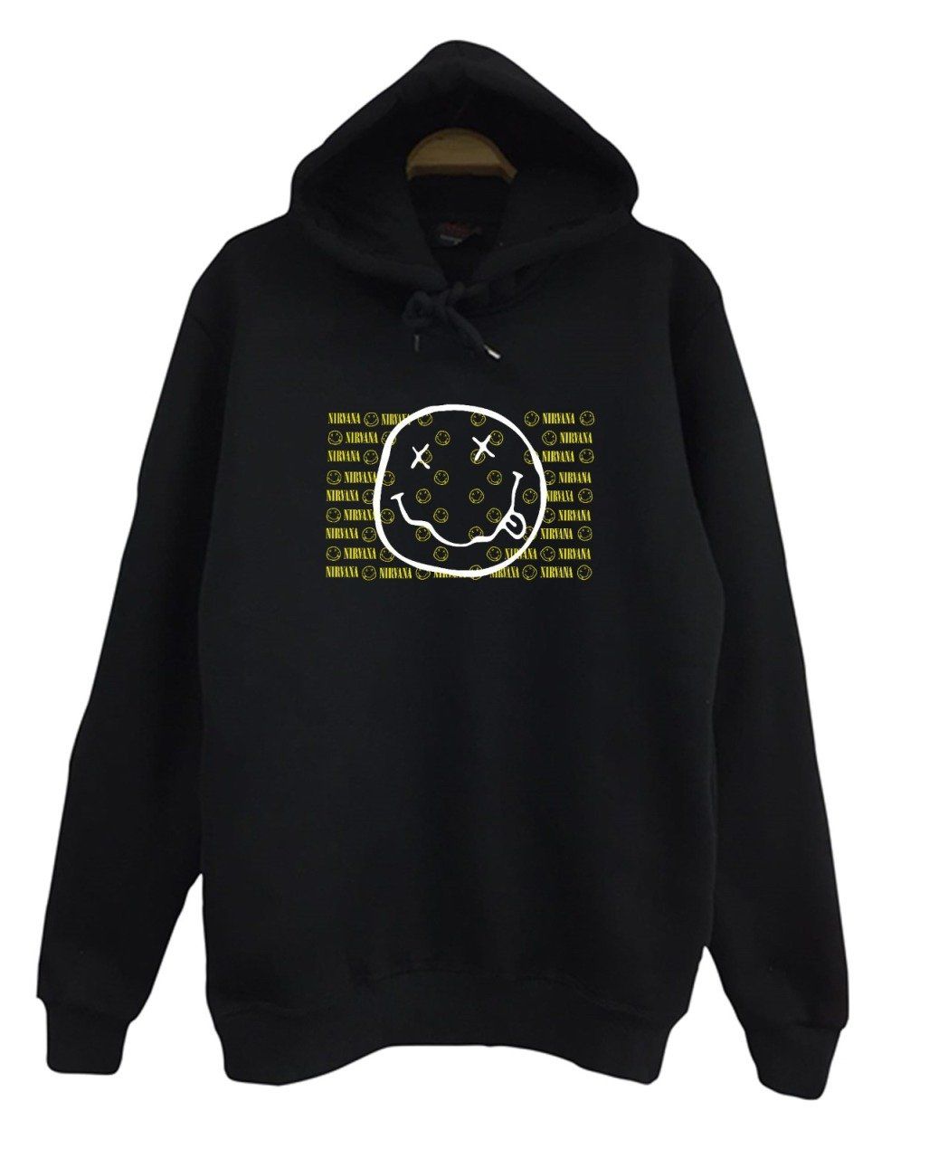 Nirvana-Kurt Cobain Baskılı Kapüşonlu Sweatshirt