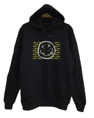 Nirvana-Kurt Cobain Baskılı Kapüşonlu Sweatshirt