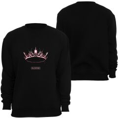 Blackpink ( KPop , Black Pink ) Baskılı Bisiklet Yaka Sweatshirt