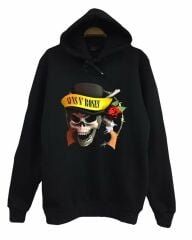 Guns N Roses Baskılı Kapüşonlu Sweatshirt