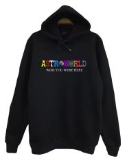 Travis Scott Astroworld Baskılı Kapüşonlu Sweatshirt