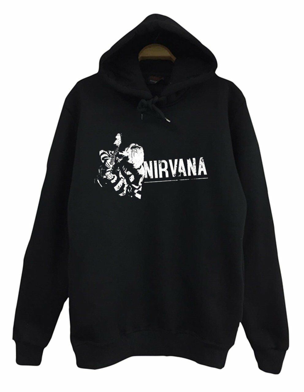 Nirvana-Kurt Cobain Baskılı Kapüşonlu Sweatshirt