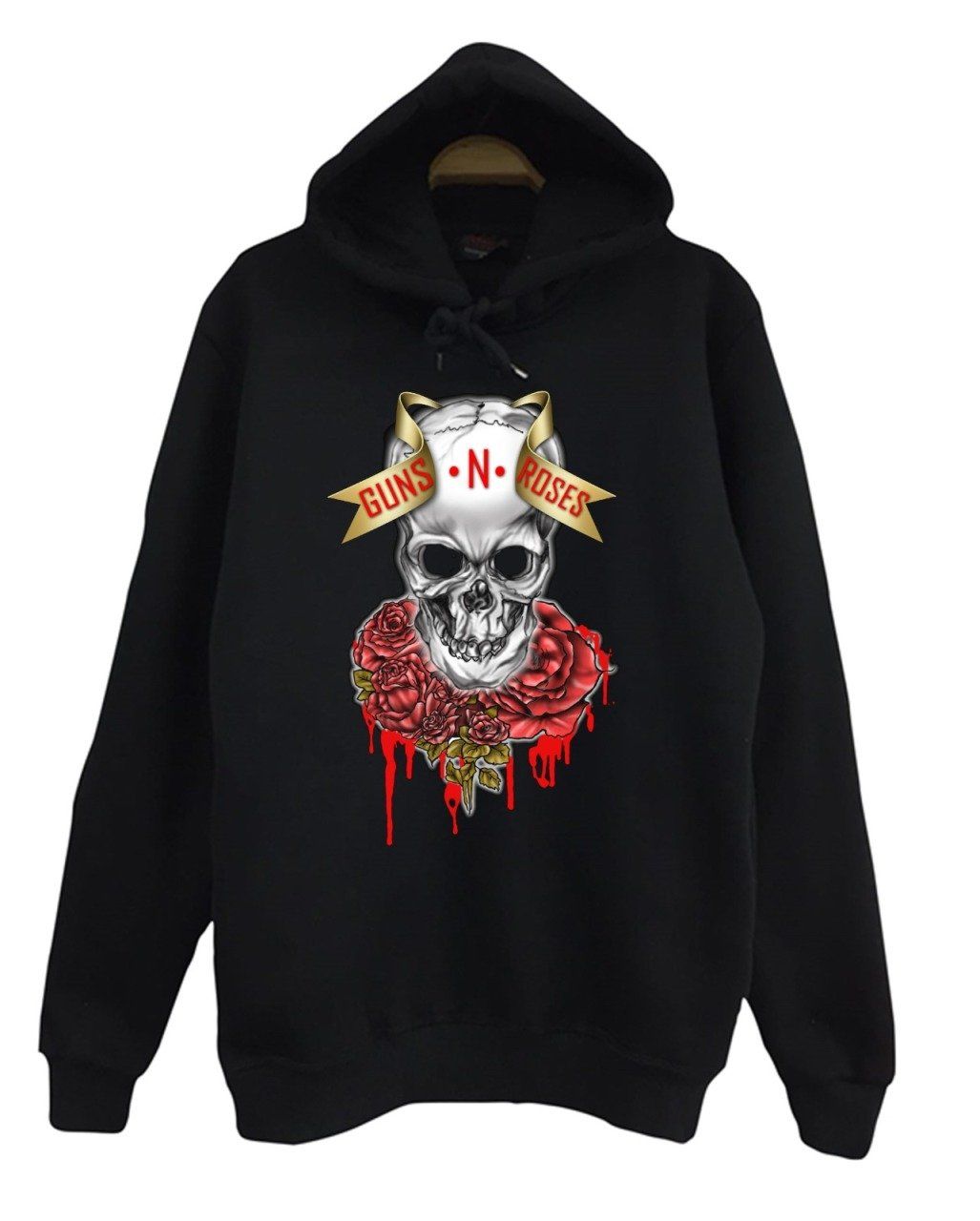 Guns N Roses Baskılı Kapüşonlu Sweatshirt