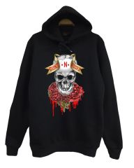 Guns N Roses Baskılı Kapüşonlu Sweatshirt