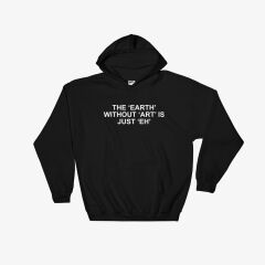 The Earth without Art Baskılı Kapşonlu Sweatshirt