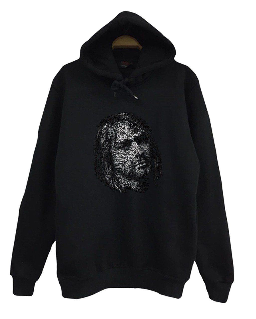 Nirvana-Kurt Cobain Baskılı Kapüşonlu Sweatshirt