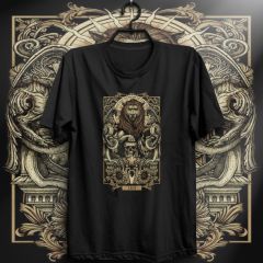 Aslan Burcu Baskılı T-shirt