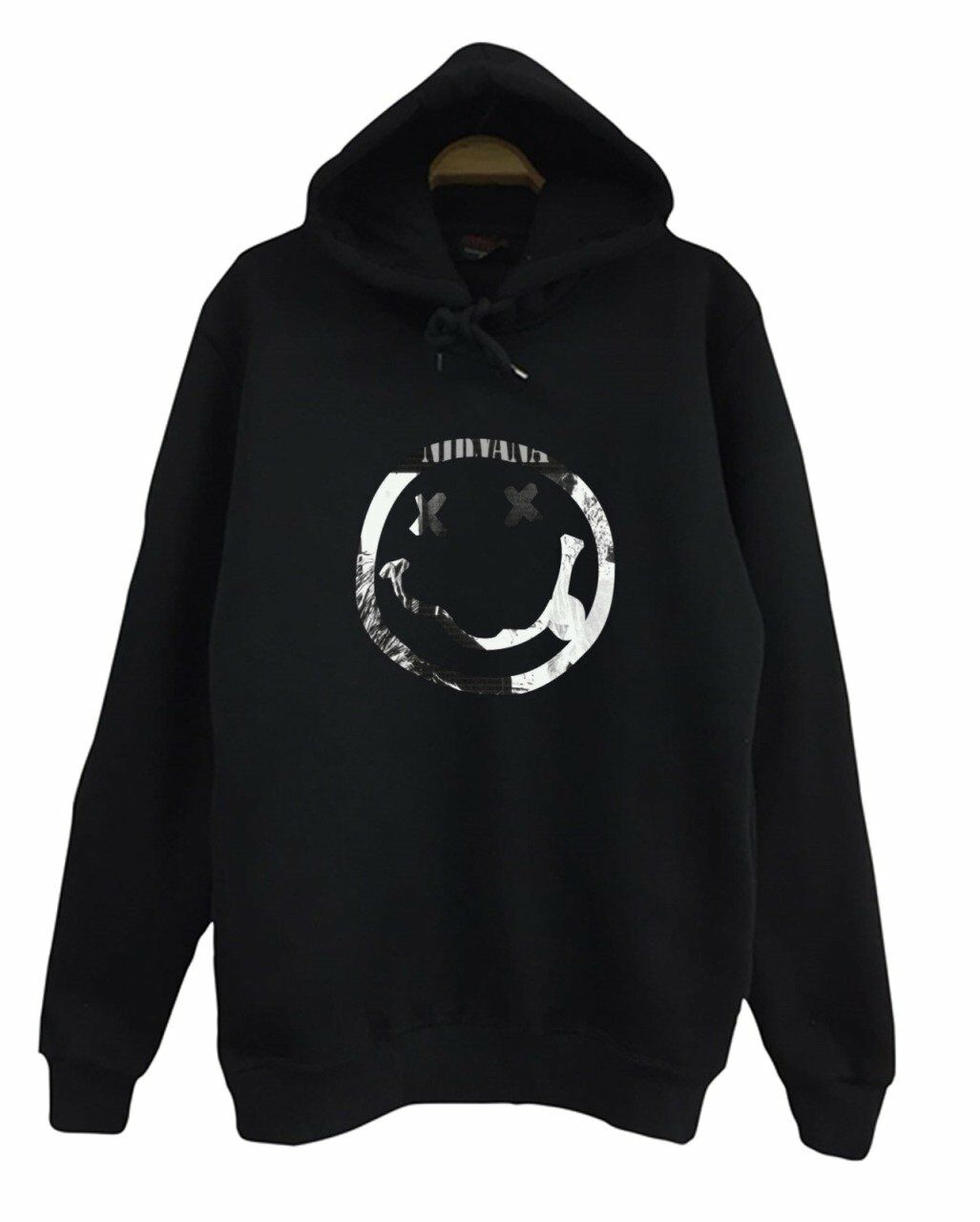 Nirvana-Kurt Cobain Baskılı Kapüşonlu Sweatshirt