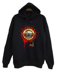 Guns N Roses Baskılı Kapüşonlu Sweatshirt