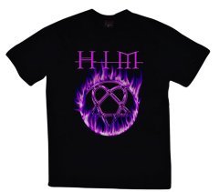 Him Baskılı T-shirt SİYAH - XS