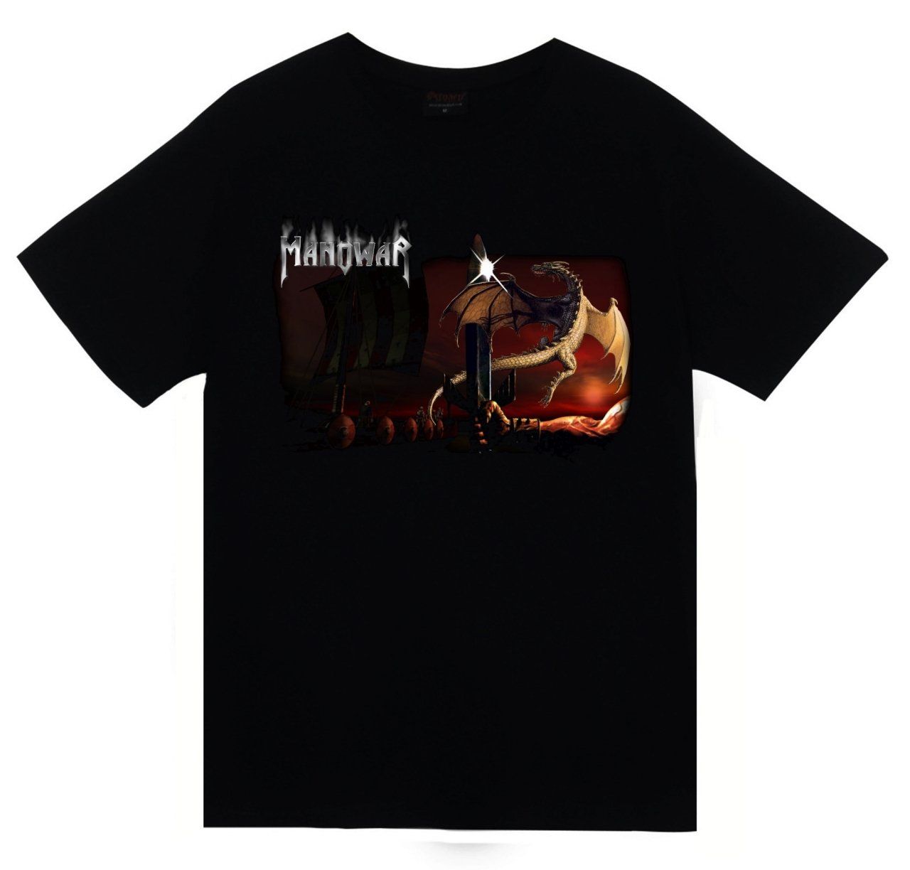 Manowar Baskılı T-shirt