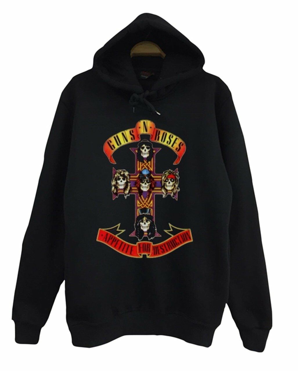 Guns N Roses Baskılı Kapüşonlu Sweatshirt