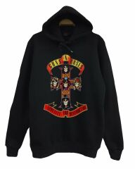 Guns N Roses Baskılı Kapüşonlu Sweatshirt