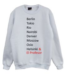 La Casa De Papel Baskılı Sweatshirt