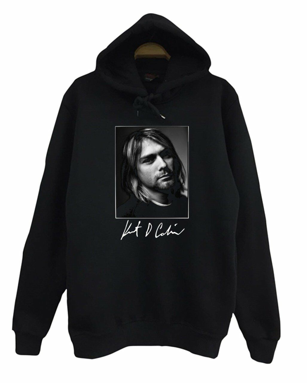 Nirvana-Kurt Cobain Baskılı Kapüşonlu Sweatshirt