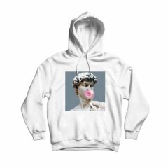 Michalengelo David Baskılı Kapşonlu Sweatshirt