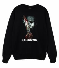 Halloween Baskılı Sweatshirt